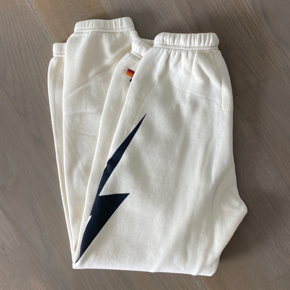 Aviator Nation Pants - Aviator nation vintage white bolt